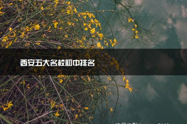 西安五大名校初中排名