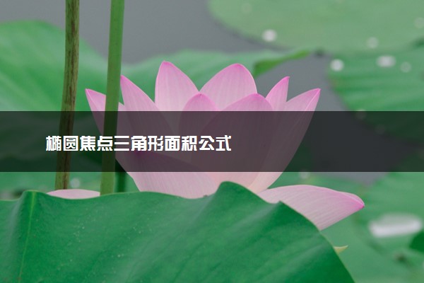椭圆焦点三角形面积公式