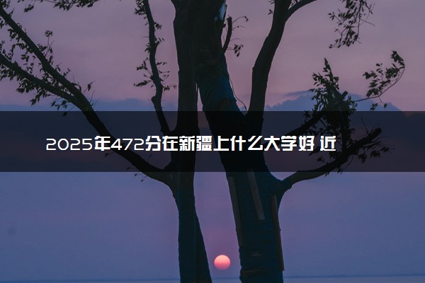 2025年472分在新疆上什么大学好 近三年录取分数线是多少