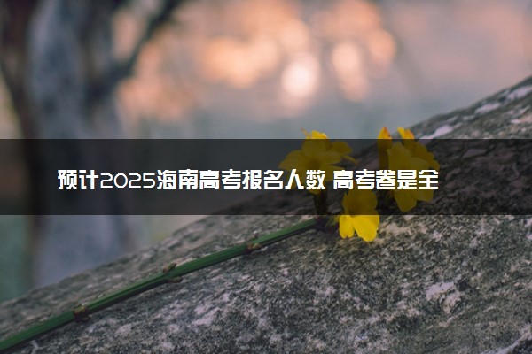预计2025海南高考报名人数 高考卷是全国几卷