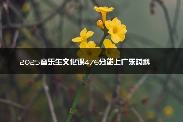 2025音乐生文化课476分能上广东药科大学吗
