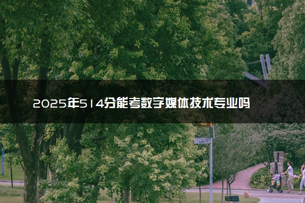 2025年514分能考数字媒体技术专业吗 514分数字媒体技术专业大学推荐