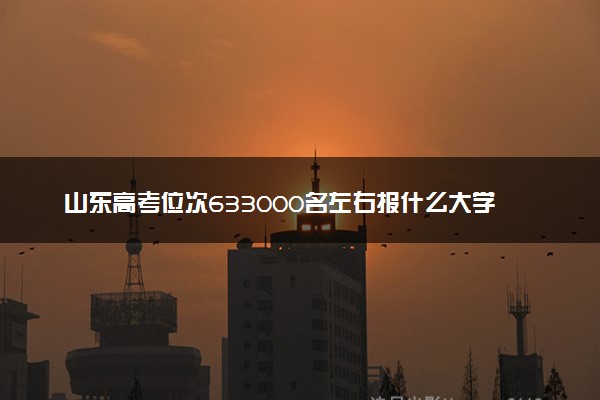 山东高考位次633000名左右报什么大学好（2025年参考）