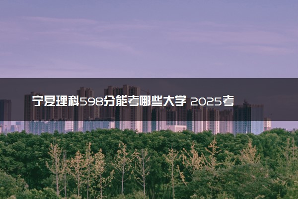 宁夏理科598分能考哪些大学 2025考生稳上的大学名单