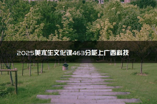 2025美术生文化课463分能上广西科技大学吗