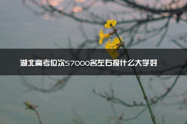 湖北高考位次57000名左右报什么大学好（2025年参考）