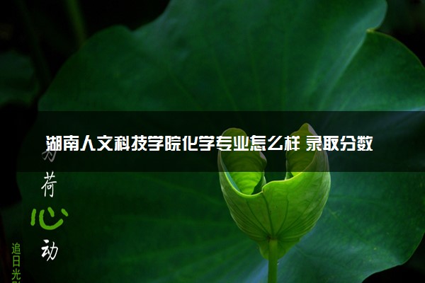 湖南人文科技学院化学专业怎么样 录取分数线多少