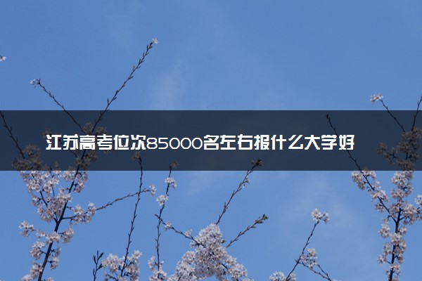 江苏高考位次85000名左右报什么大学好（2025年参考）