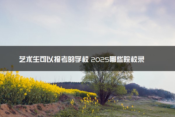 艺术生可以报考的学校 2025哪些院校录取率高