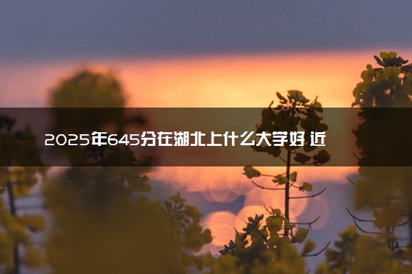 2025年645分在湖北上什么大学好 近三年录取分数线是多少