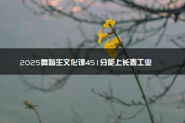 2025舞蹈生文化课451分能上长春工业大学吗