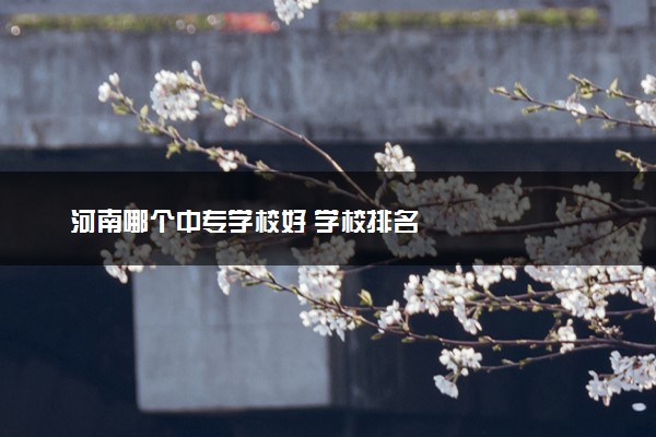 河南哪个中专学校好 学校排名