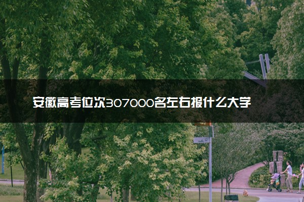 安徽高考位次307000名左右报什么大学好（2025年参考）