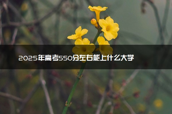 2025年高考550分左右能上什么大学 可以报考院校有哪些