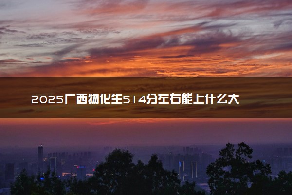 2025广西物化生514分左右能上什么大学 可以报考的院校名单