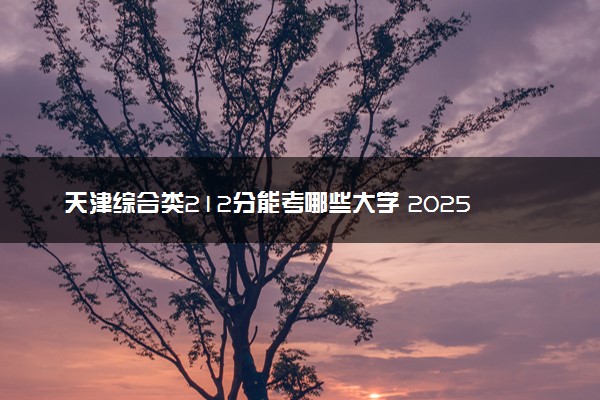 天津综合类212分能考哪些大学 2025考生稳上的大学名单