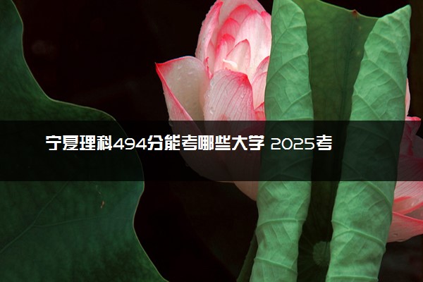 宁夏理科494分能考哪些大学 2025考生稳上的大学名单