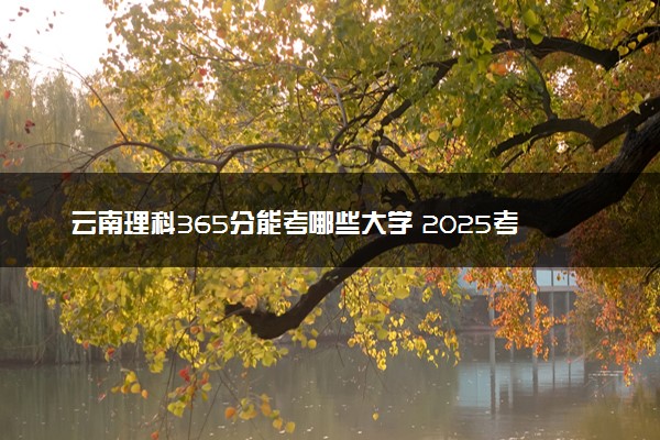云南理科365分能考哪些大学 2025考生稳上的大学名单