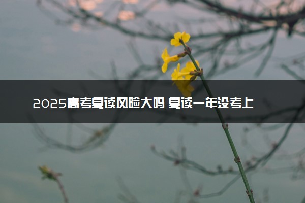 2025高考复读风险大吗 复读一年没考上怎么办