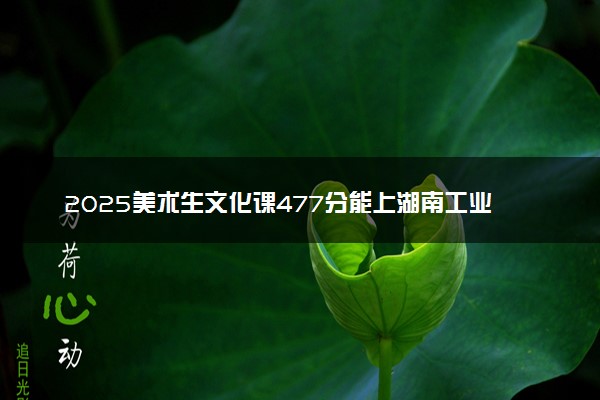 2025美术生文化课477分能上湖南工业大学吗