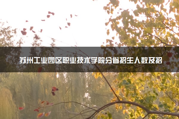 苏州工业园区职业技术学院分省招生人数及招生专业2025年招生计划参考