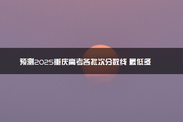 预测2025重庆高考各批次分数线 最低多少分可以上大学