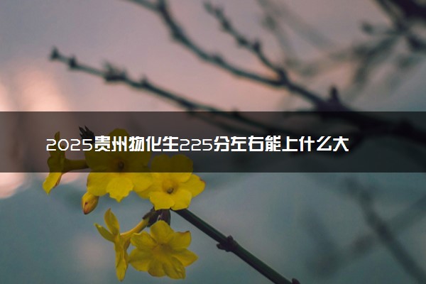 2025贵州物化生225分左右能上什么大学 可以报考的院校名单