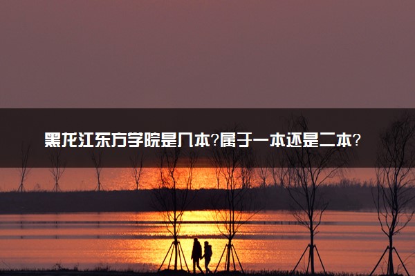 黑龙江东方学院是几本？属于一本还是二本？2025年分数线预测及报考建议