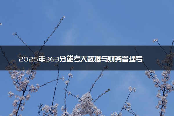 2025年363分能考大数据与财务管理专业吗 363分大数据与财务管理专业大学推荐