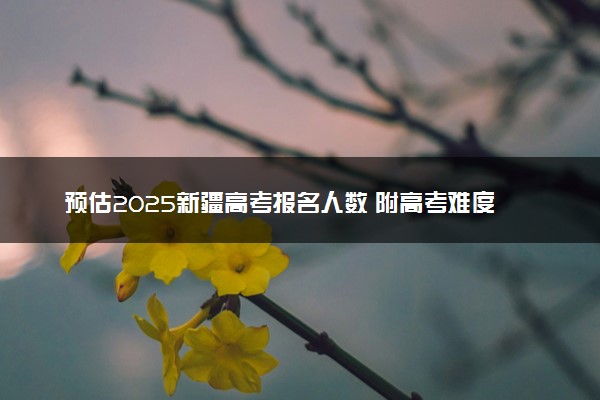 预估2025新疆高考报名人数 附高考难度及分数线预测