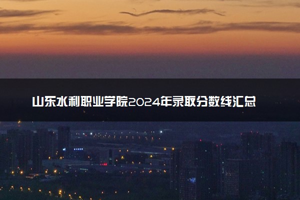 山东水利职业学院2024年录取分数线汇总 各省最低分与位次排名及2025报考指南