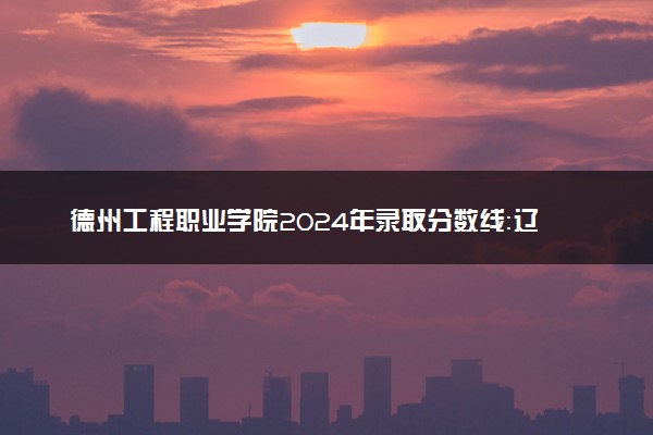德州工程职业学院2024年录取分数线：辽宁330分领跑，内蒙古214分垫底 2025报考建议及事项