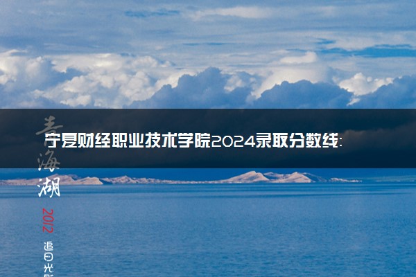 宁夏财经职业技术学院2024录取分数线：最低283分 附2025年报考建议及注意事项