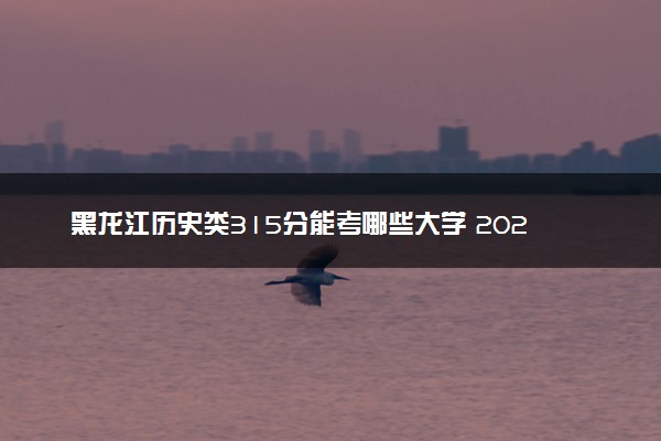 黑龙江历史类315分能考哪些大学 2025考生稳上的大学名单