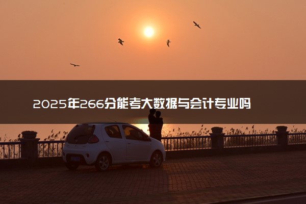 2025年266分能考大数据与会计专业吗 266分大数据与会计专业大学推荐