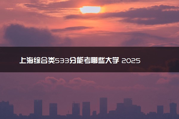 上海综合类533分能考哪些大学 2025考生稳上的大学名单