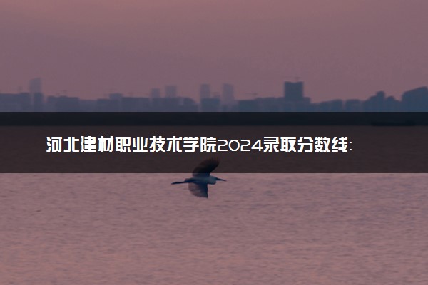 河北建材职业技术学院2024录取分数线：最低223分 附2025年报考建议及注意事项