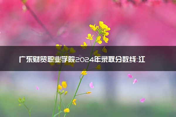 广东财贸职业学院2024年录取分数线：江西439分领跑，河南213分垫底 2025报考建议及事项