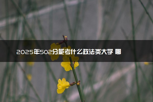 2025年502分能考什么政法类大学 哪些大学值得报