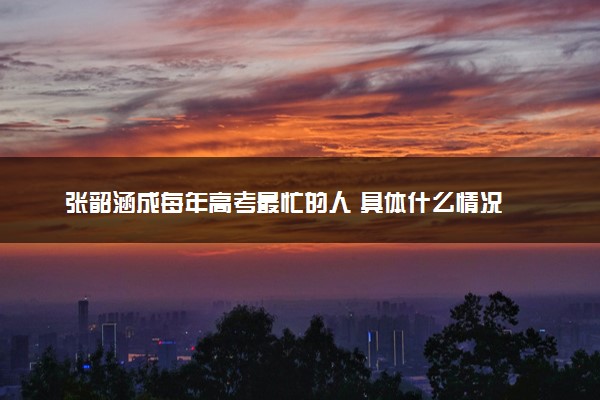 张韶涵成每年高考最忙的人 具体什么情况
