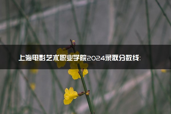 上海电影艺术职业学院2024录取分数线：最低173分 附2025年报考建议及注意事项