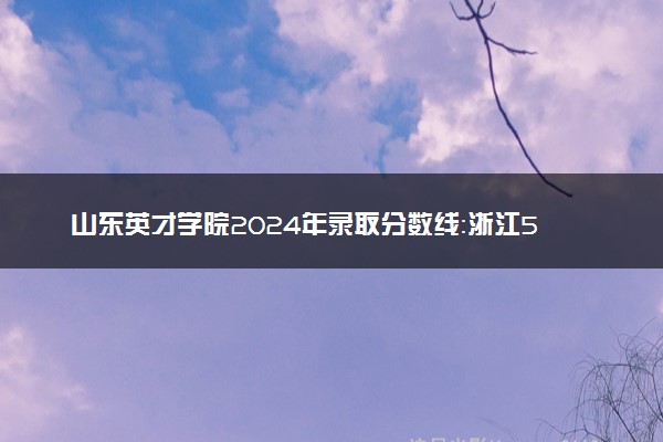 山东英才学院2024年录取分数线：浙江533分领跑，天津124分垫底 2025报考建议及事项