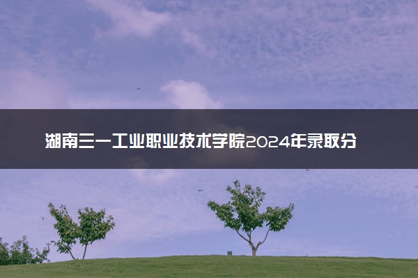 湖南三一工业职业技术学院2024年录取分数线汇总 各省最低分与位次排名及2025报考指南
