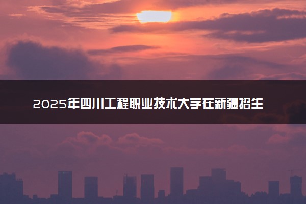 2025年四川工程职业技术大学在新疆招生代码及专业代码 四川工程职业技术大学新疆代码是多少？怎么查询？