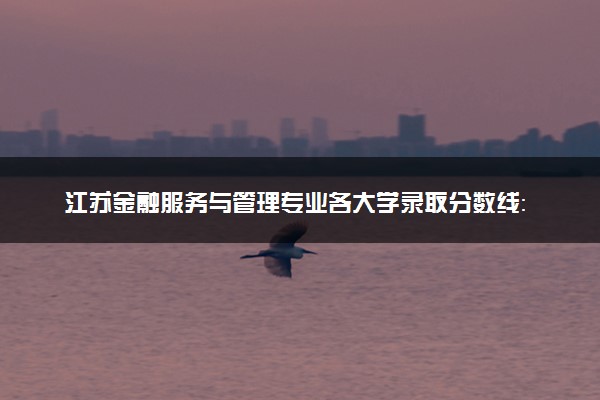 江苏金融服务与管理专业各大学录取分数线：最低229分能上 开设院校及位次