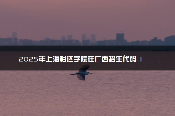 2025年上海杉达学院在广西招生代码：11833 专业代码及报考指南