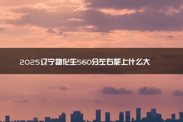 2025辽宁物化生560分左右能上什么大学 可以报考的院校名单