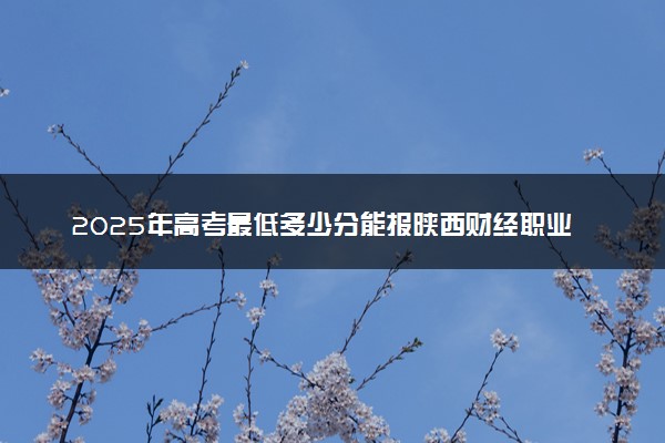 2025年高考最低多少分能报陕西财经职业技术学院？附陕西财经职业技术学院历年录取分数线及位次
