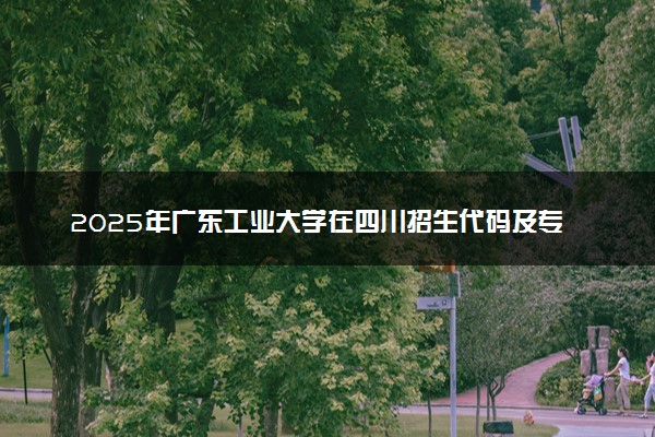 2025年广东工业大学在四川招生代码及专业代码 广东工业大学四川代码是多少？怎么查询？