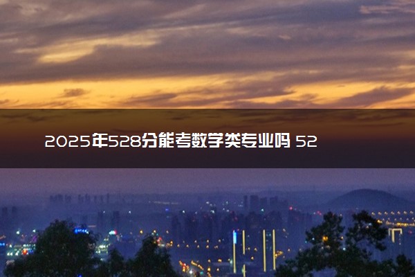 2025年528分能考数学类专业吗 528分数学类专业大学推荐